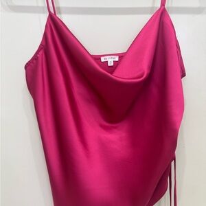 En Creme Pink Asymmetrical Sleeveless Camisole